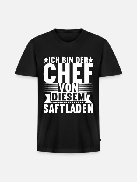 Abteilungsleiter Chef - Männer Premium Bio T-Shirt mit V-Ausschnitt - Schwarz