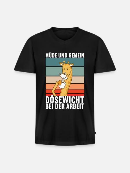 Lustige Sprüche Witzige Sprüche - Männer Premium Bio T-Shirt mit V-Ausschnitt - Schwarz
