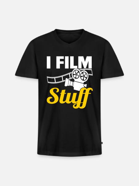 Réalisateur Cinéaste Long métrage - T-shirt encolure en V Premium bio Homme - noir