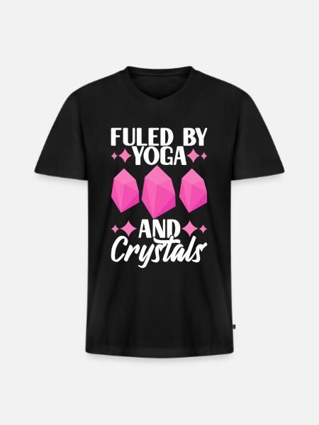 Yoga Yogi Relax - Men's Premium Organic T-shirt with V-neck - black