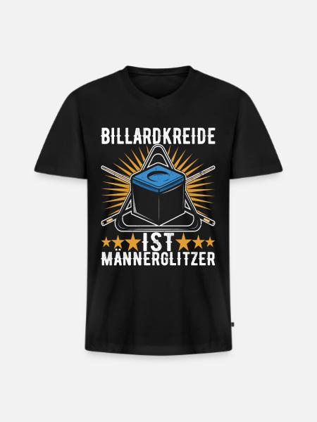 Pool Billard - Männer Premium Bio T-Shirt mit V-Ausschnitt - Schwarz