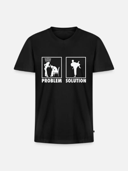 Karate Karate Practitioners Karateka Statement - Men's Premium Organic T-shirt with V-neck - black