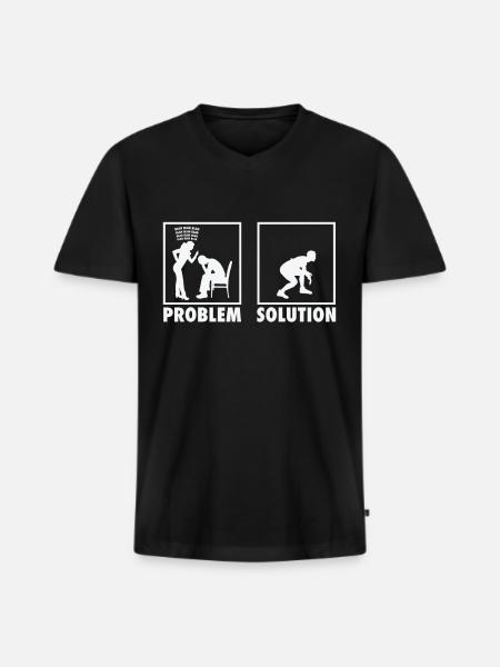 Wrestling Wrestlers Statement Problem Solution. - Men's Premium Organic T-shirt with V-neck - black