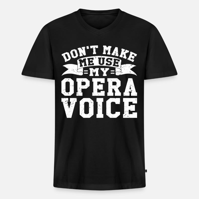 Opernsänger Sänger Opernhäuser - Männer Premium Bio T-Shirt mit V-Ausschnitt - Schwarz