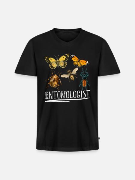 Entomologist Entomology Insects Profession Team - Men's Premium Organic T-shirt with V-neck - black