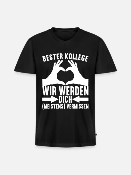 Abschiedsgeschenk Jobwechsel Kollege - Männer Premium Bio T-Shirt mit V-Ausschnitt - Schwarz