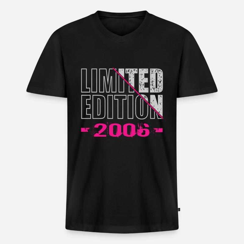 Limited Edition 2006 - Männer Premium Bio T-Shirt mit V-Ausschnitt - Schwarz