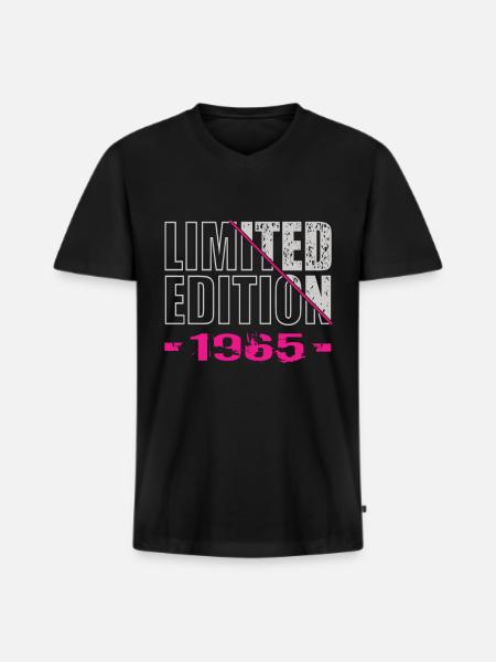Édition limitée 1965 - T-shirt encolure en V Premium bio Homme - noir