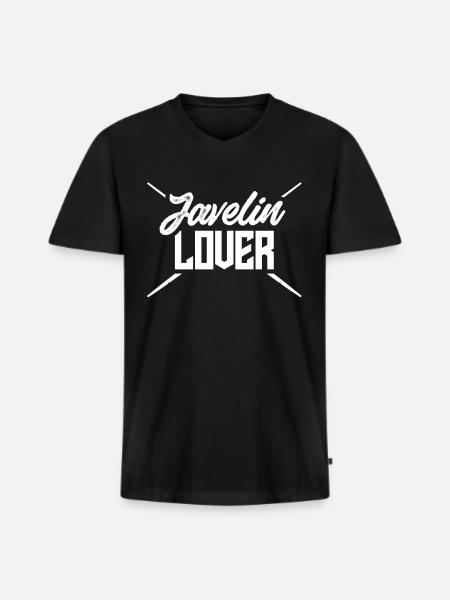Speer Liebhaber Speerwerfen Speerwerfer - Männer Premium Bio T-Shirt mit V-Ausschnitt - Schwarz