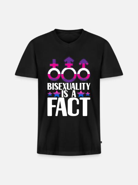 Bisexuels LGBTQ - T-shirt encolure en V Premium bio Homme - noir