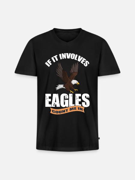 Golden Eagle Falconry Eagle Falcon Wildlife - Men's Premium Organic T-shirt with V-neck - black