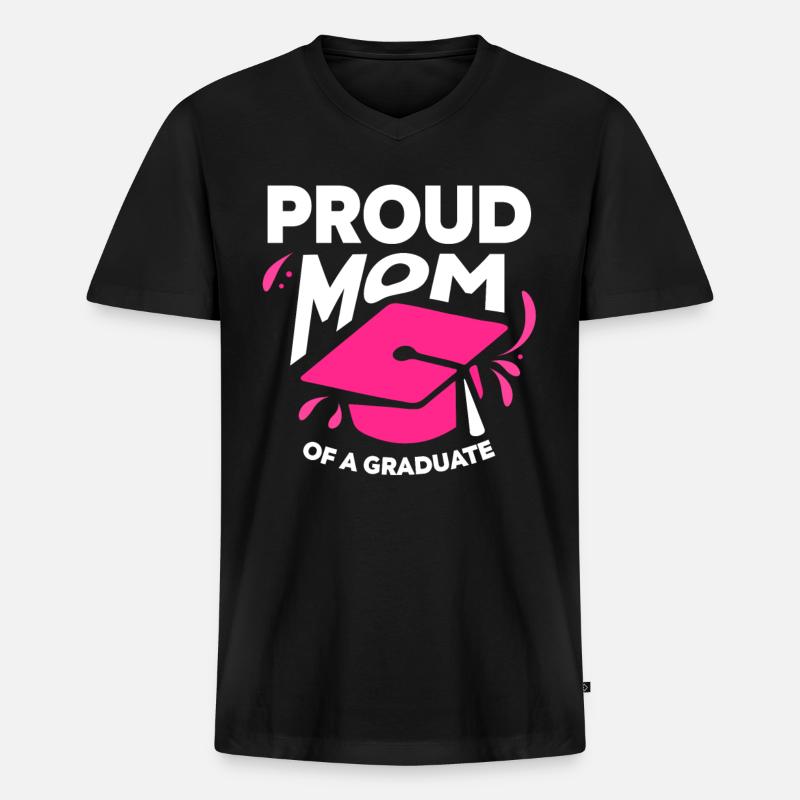Stolze Mutter Einer Absolventin Absolvent - Männer Premium Bio T-Shirt mit V-Ausschnitt - Schwarz