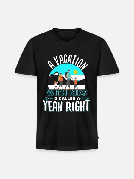 Vacation Family Vacation Family Trips - Men's Premium Organic T-shirt with V-neck - black