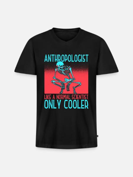 Anthropologist Anthropology Archaeological - Men's Premium Organic T-shirt with V-neck - black