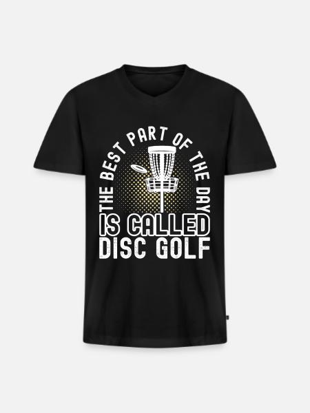 Disc Golf Disc Golfer - Men's Premium Organic T-shirt with V-neck - black
