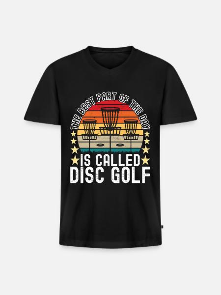 Disc Golf Disc Golfer - Men's Premium Organic T-shirt with V-neck - black