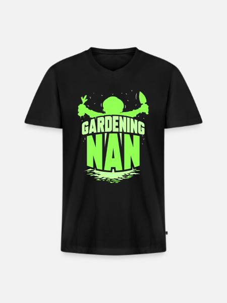 Gartenarbeit Großmutter Garten Oma Gärtnerin - Männer Premium Bio T-Shirt mit V-Ausschnitt - Schwarz
