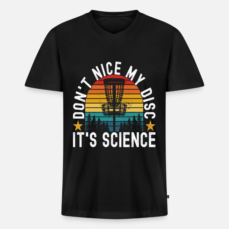 Disc Golf Disc Golfer - Männer Premium Bio T-Shirt mit V-Ausschnitt - Schwarz