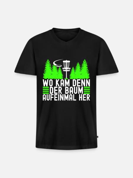 Disc Golf Disc Golfer - Männer Premium Bio T-Shirt mit V-Ausschnitt - Schwarz