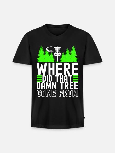Disc Golf Disc Golfer - Men's Premium Organic T-shirt with V-neck - black