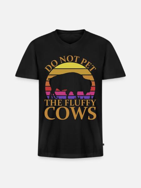 Bison Buffalo Yellowstone Park - Men's Premium Organic T-shirt with V-neck - black