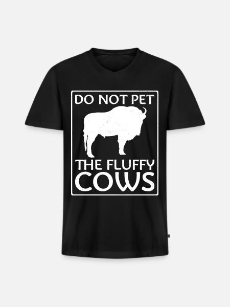 Bison Buffalo Yellowstone Park - Men's Premium Organic T-shirt with V-neck - black
