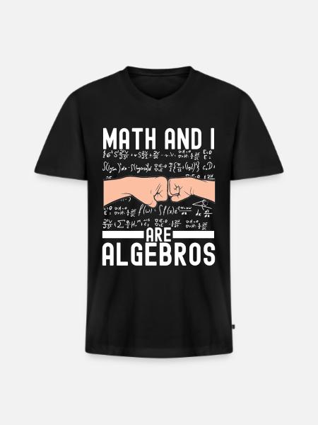 Math Teacher Mathematics - Men's Premium Organic T-shirt with V-neck - black