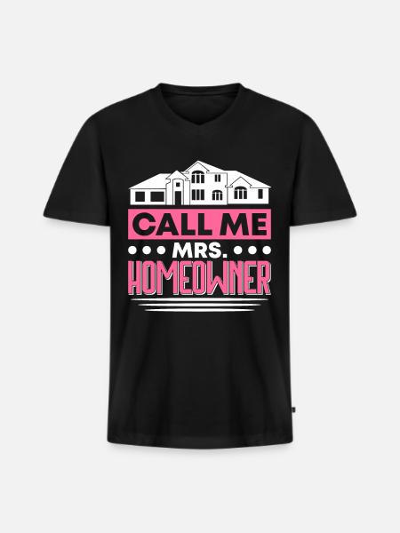 Hausbesitzer Eigentümer Geschenk Hauseigentümer - Männer Premium Bio T-Shirt mit V-Ausschnitt - Schwarz