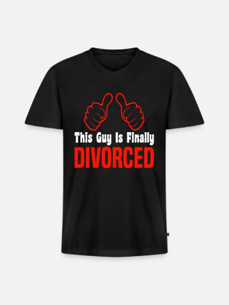 Scheidung Trennung Ehe Ex Scheidungsparty - Männer Premium Bio T-Shirt mit V-Ausschnitt - Schwarz