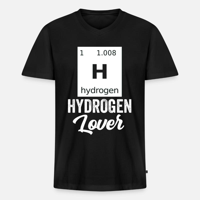Brint elsker element brint energi - Premium økologisk T-shirt med V-hals til mænd - sort