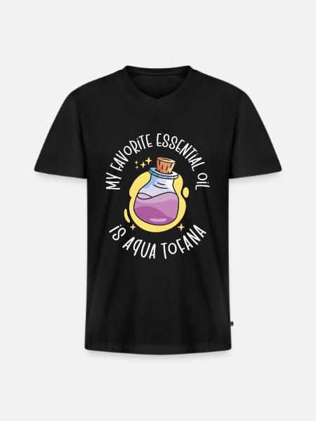 Aqua Tofana Verschwörungstheoretiker Ätherisches - Männer Premium Bio T-Shirt mit V-Ausschnitt - Schwarz
