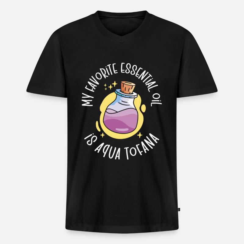 Aqua Tofana Verschwörungstheoretiker Ätherisches - Männer Premium Bio T-Shirt mit V-Ausschnitt - Schwarz