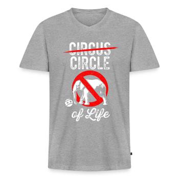 Anti Protesting Animal Captivation Circle of Life - Men's Premium Organic T-shirt with V-neck - heather grey - Front