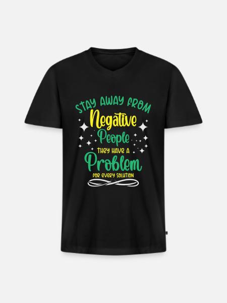 Problem Solution Critical Thinkers Positive - Men's Premium Organic T-shirt with V-neck - black