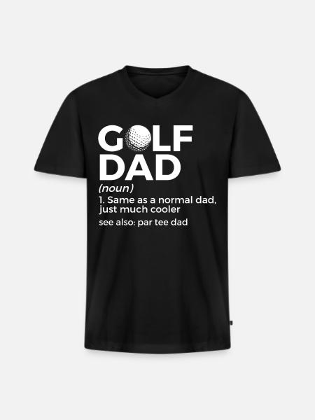 Golf Spieler Spruch Geschenkidee - Männer Premium Bio T-Shirt mit V-Ausschnitt - Schwarz