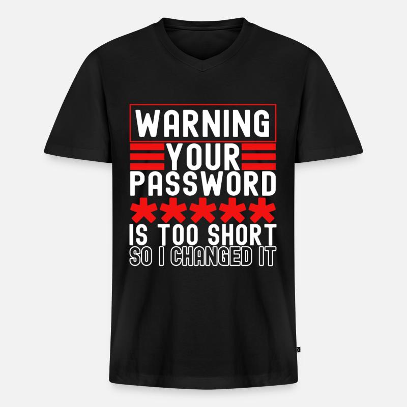 Programmierer Cyber Security - Männer Premium Bio T-Shirt mit V-Ausschnitt - Schwarz