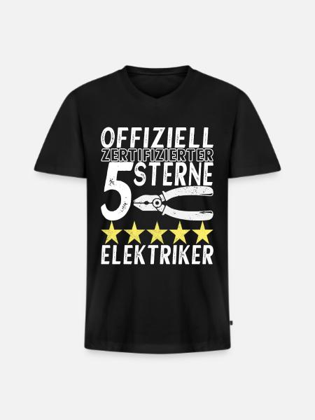 Electrician Electronics Technician - Men's Premium Organic T-shirt with V-neck - black