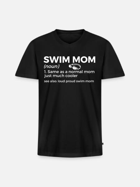 Schwimmer Schwimmen Spruch - Männer Premium Bio T-Shirt mit V-Ausschnitt - Schwarz