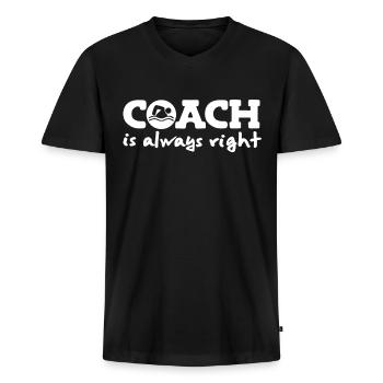 Schwimmer Schwimmen Spruch - Männer Premium Bio T-Shirt mit V-Ausschnitt - Schwarz - Vorne - Nico (187cm)