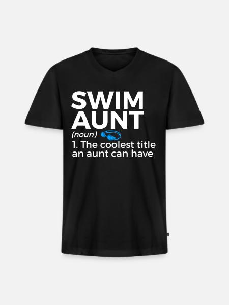 Schwimmer Schwimmen Spruch - Männer Premium Bio T-Shirt mit V-Ausschnitt - Schwarz