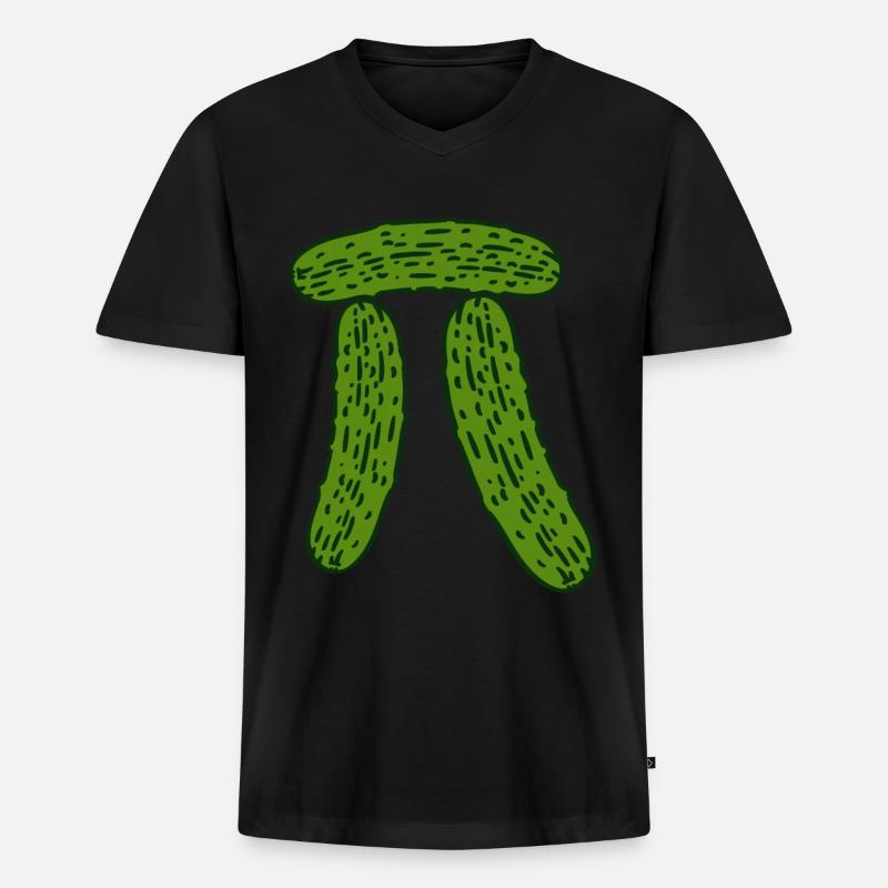 Mathe Mathelehrer - Männer Premium Bio T-Shirt mit V-Ausschnitt - Schwarz