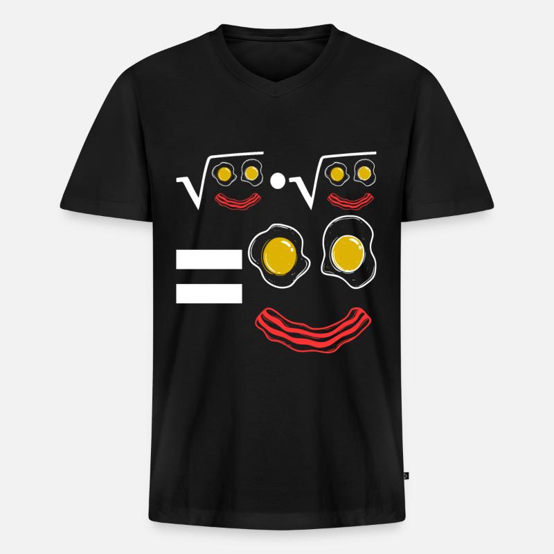 Mathe Mathelehrer - Männer Premium Bio T-Shirt mit V-Ausschnitt - Schwarz