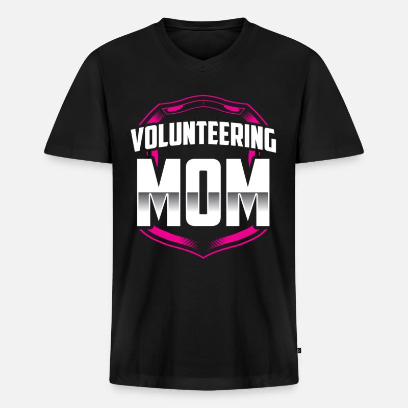 Ehrenamtliche Mutter Freiwillig Freiwilliger Beruf - Männer Premium Bio T-Shirt mit V-Ausschnitt - Schwarz