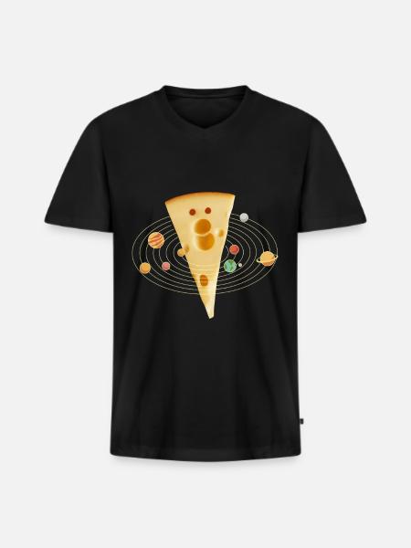 Cheese lovers Gouda cheese - Men's Premium Organic T-shirt with V-neck - black
