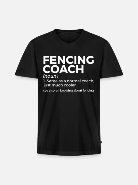 Fechten Degen Fechtduell Geschenkidee - Männer Premium Bio T-Shirt mit V-Ausschnitt - Schwarz