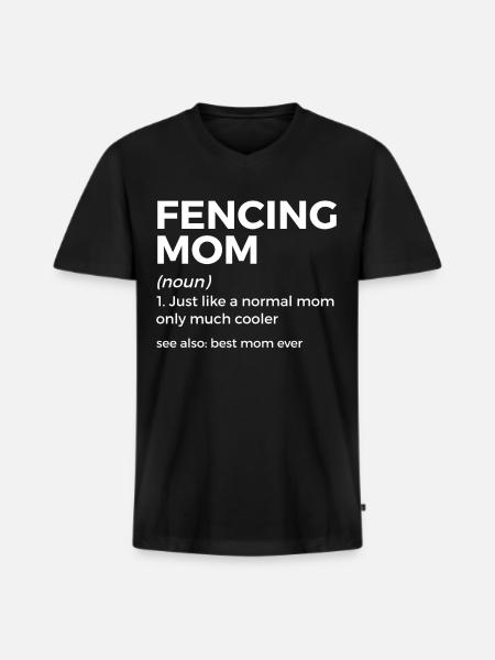 Fechten Degen Fechtduell Geschenkidee - Männer Premium Bio T-Shirt mit V-Ausschnitt - Schwarz