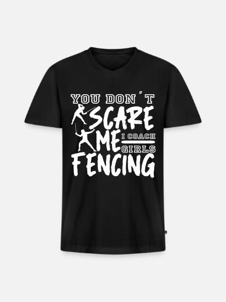 Fechten Degen Fechtduell Geschenkidee - Männer Premium Bio T-Shirt mit V-Ausschnitt - Schwarz