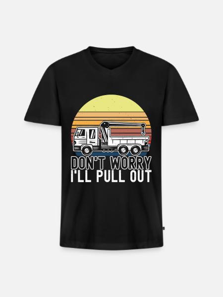 Abschleppwagen Abschleppdienst - Männer Premium Bio T-Shirt mit V-Ausschnitt - Schwarz