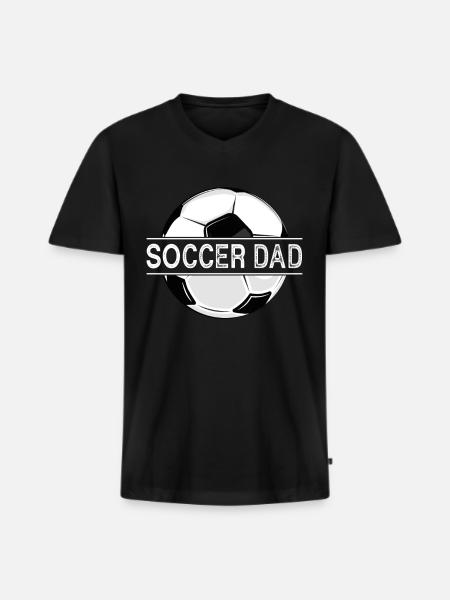 Soccer Dad - Männer Premium Bio T-Shirt mit V-Ausschnitt - Schwarz