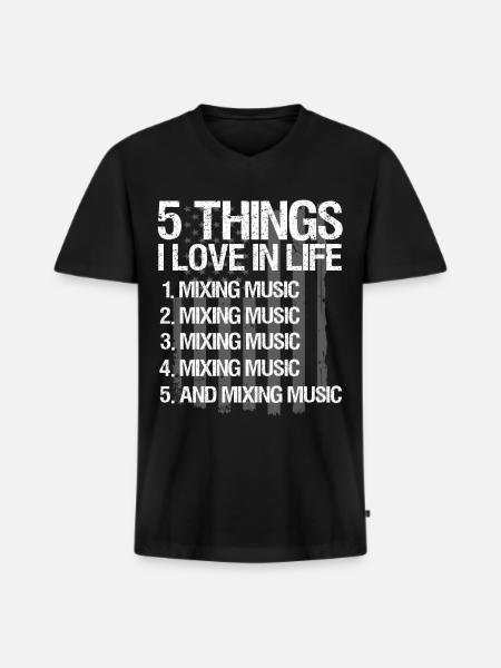 DJ Performance - T-shirt encolure en V Premium bio Homme - noir